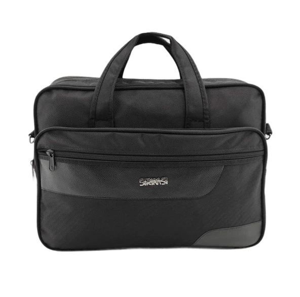 Sırımsı Siyah 1900 Denye Kumaş Laptop & Evrak Çantası (162) - 3