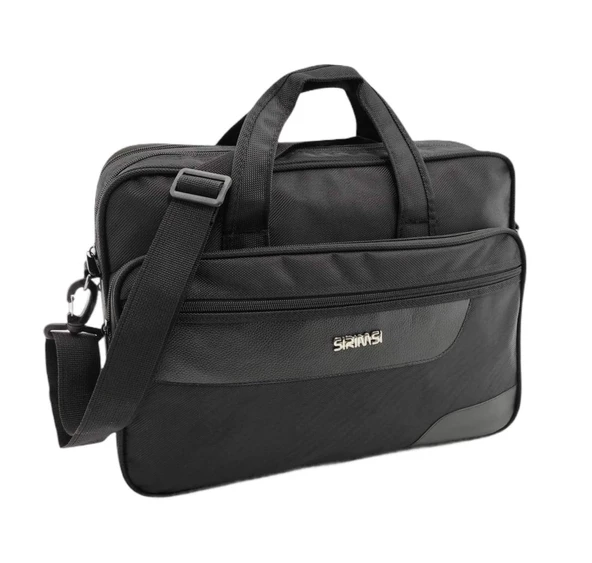 Sırımsı Siyah 1900 Denye Kumaş Laptop & Evrak Çantası (162)