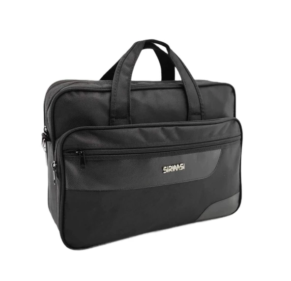 Sırımsı Siyah 1900 Denye Kumaş Laptop & Evrak Çantası (162) - 2