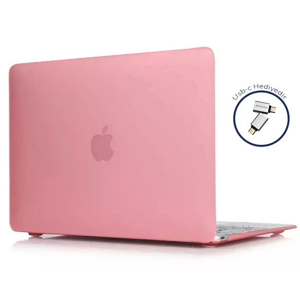 Macbook Air M1 Kılıf 13 inç Mat Buzlu Flu (TouchID'li M1 Air) A2337 A2179 A1932 ile Uyumlu - 12