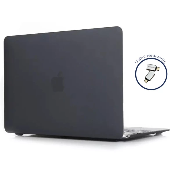 Macbook Air M1 Kılıf 13 inç Mat Buzlu Flu (TouchID'li M1 Air) A2337 A2179 A1932 ile Uyumlu - 11