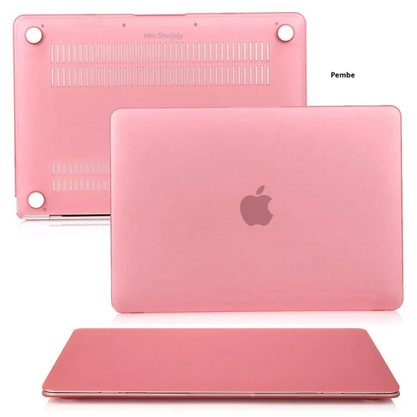 Macbook Air M1 Kılıf 13 inç Mat Buzlu Flu (TouchID'li M1 Air) A2337 A2179 A1932 ile Uyumlu - 5