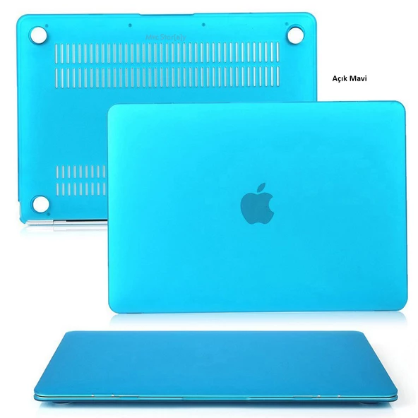 Macbook Air M1 Kılıf 13 inç Mat Buzlu Flu (TouchID'li M1 Air) A2337 A2179 A1932 ile Uyumlu - 9