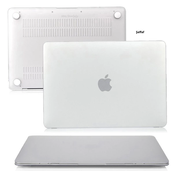 Macbook Air M1 Kılıf 13 inç Mat Buzlu Flu (TouchID'li M1 Air) A2337 A2179 A1932 ile Uyumlu - 6