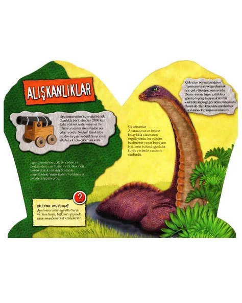 4 Yaş Şekilli Dinozorlar Apatosaurus Çiçek Yayınları - Resim 2