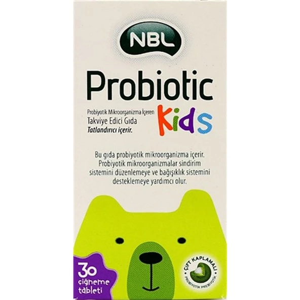 NBL Probiotic Kids 30 Çiğneme Tableti