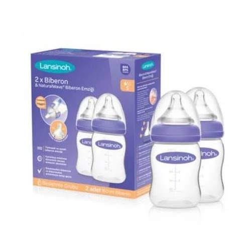 Lansinoh Natural Wave Biberon 2li Set - 160 ml