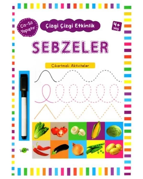 Çizgi Çizgi Etkinlik Sebzeler 4 Yaş