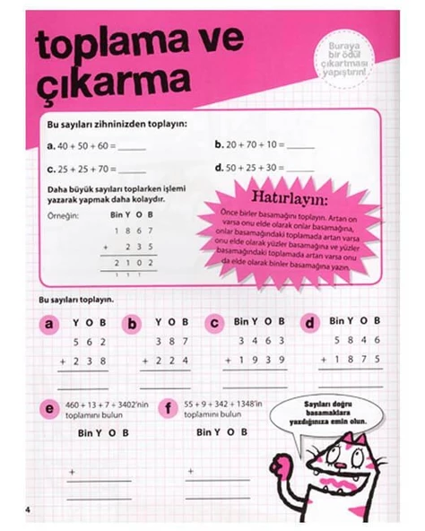 Ödeve Yardımcı Çıkartmalı Matematik Tekrarı İş Bankası Yayınları - 2