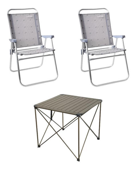 CAMPOUT BÜYÜK MASA + 2 PLAJ SANDALYE SET