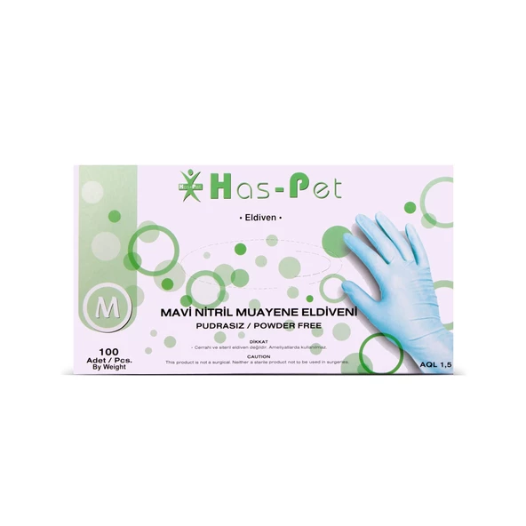 Has-Pet Mavi Nitril Pudrasız Eldiven - 3