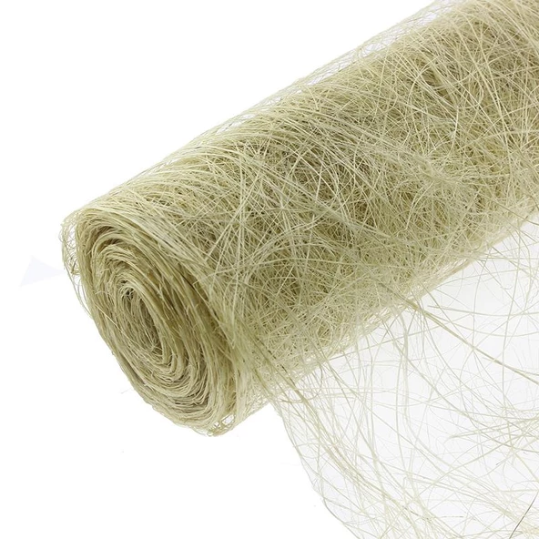 60cm x 8metre Abaka Doğal Lif Kumaş Buketlik Buket Tülü