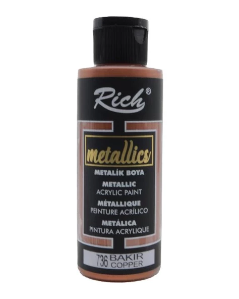 Rich Metalik Akrilik Boya Bakır 120ml