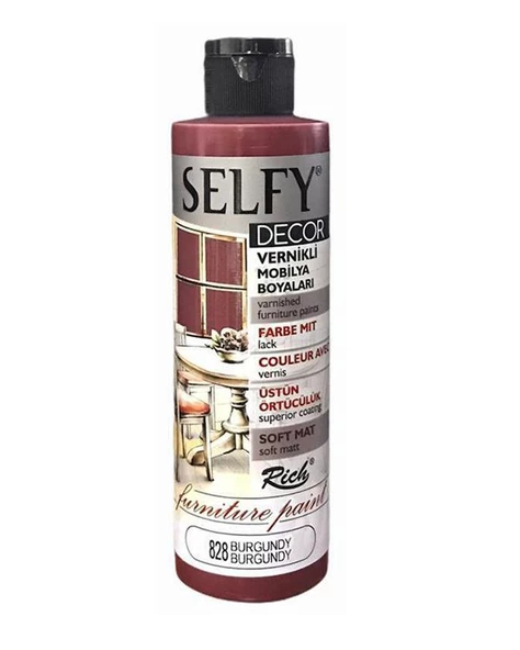 Rich Selfy Decor Vernikli Boya Burgundy 240cc