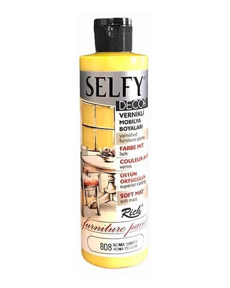 Rich Selfy Decor Vernikli Boya Roma Sarısı 240cc