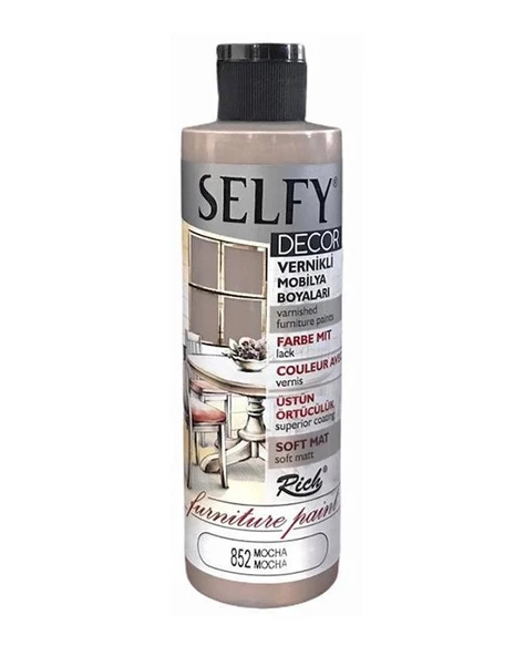 Rich Selfy Decor Vernikli Boya Mocha 240cc