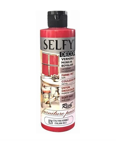 Rich Selfy Decor Vernikli Boya İtalyan Kırmızı 240cc