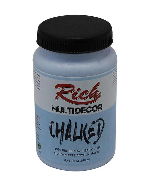 Rich Multi Decor Chalked Akrilik Boya Bebek Mavi 250ml