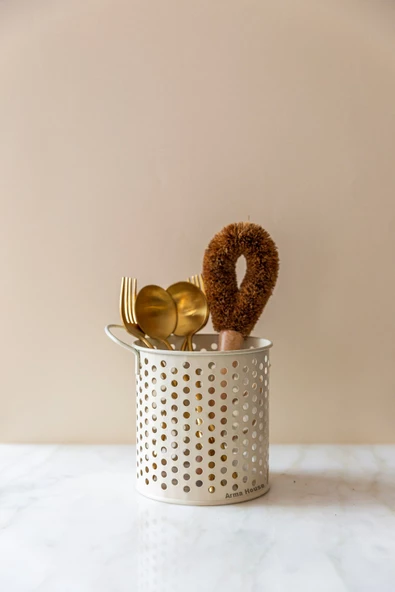 Krem Tel Kuluplu Kaşıklık  12 cm