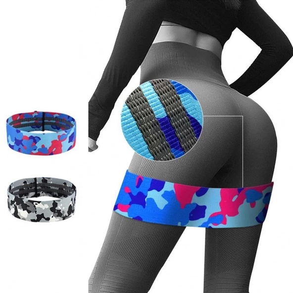 ZeroGym Camo Kalça İnceltici & Sıkılaştırıcı Egzersiz Direnç Bant - 34cm | 2 farklı Kamuflaj Rengi - 2