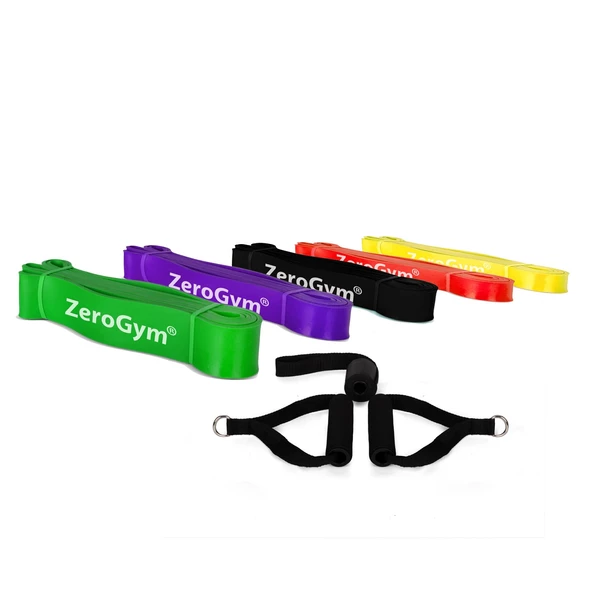 ZeroGym Slb06 Super Loop Band 208cm X 4,5/3,2/2,1/1,3/0,64mm 5'li Set - 3