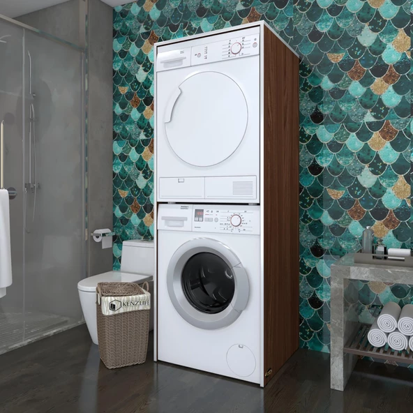 Kenzlife çamaşır-kurutma makinesi dolabı zakhar cvz 180*70*60 banyo kapaksız arkalıksız