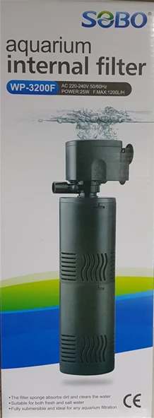 Sobo WP-3200F Akvaryum İç Filtre 1200 L/S