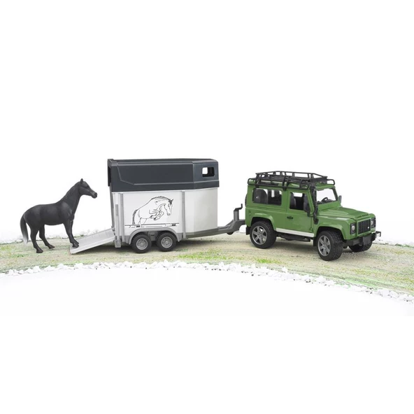 Bruder Land Rover Arazi Aracı At Nakil Aracı 02592 - 3