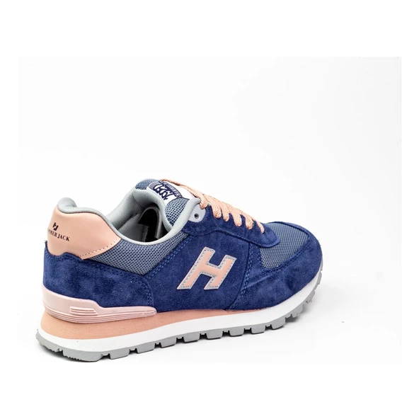 Hammer Jack Bağcıklı Hakiki Deri Spor Ayakkabı İndigo-Pudra 07 19250 G - 4