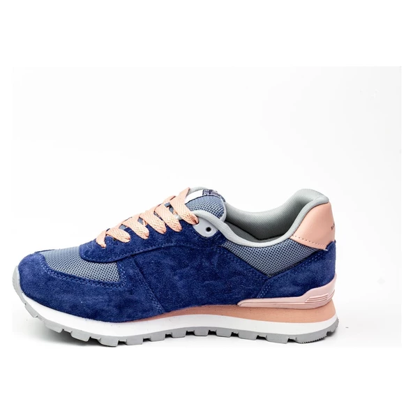 Hammer Jack Bağcıklı Hakiki Deri Spor Ayakkabı İndigo-Pudra 07 19250 G - 3