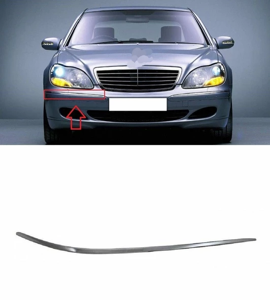 MERCEDES W220 UYUMLU TAMPON NİKELAJI ÖN YENİ MODEL SOL 2208850574