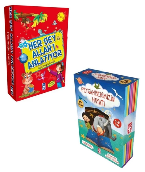 Her Şey Allahı Anlatıyor + Peygamberimizin Hayatı Set 20 Kitap
