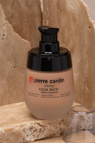 Pierre Cardin Aqua Wow Mineralli Su Bazlı Fondöten Rose Skin with Neutral Beige - 3