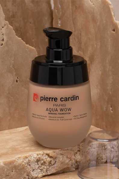 Pierre Cardin Aqua Wow Mineralli Su Bazlı Fondöten Ivory Skin with Warm Yellow - 3