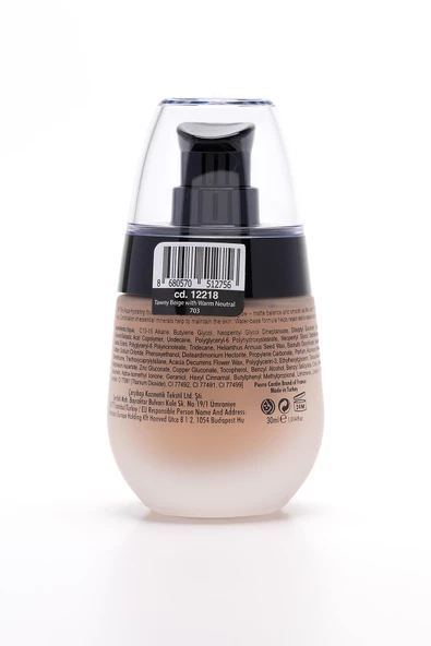Pierre Cardin Aqua Wow Mineralli Su Bazlı Fondöten Tawny Beige with Warm Neutral - 6