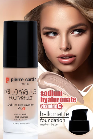 Pierre Cardin HelloMatte Foundation - Medium Beige - 30 ML - 4
