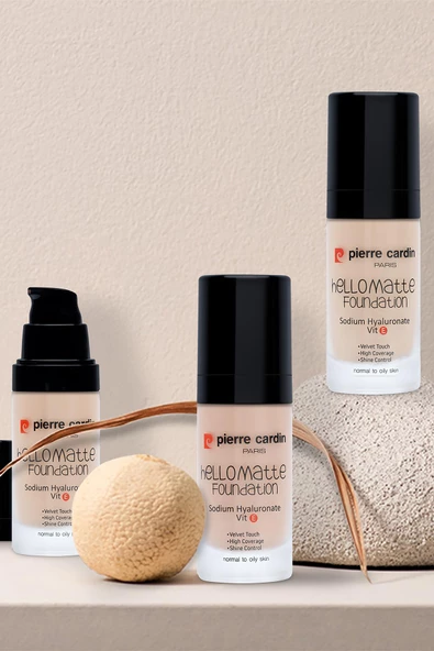 Pierre Cardin HelloMatte Foundation - Sun Beige - 30 ML - 3