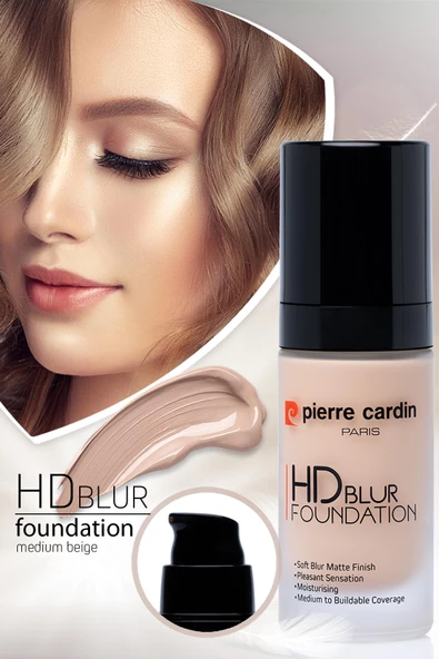 Pierre Cardin Hd Blur Pürüzsüz Görünüm Veren Mat Fondöten Medium Beige - 30 ML - 5