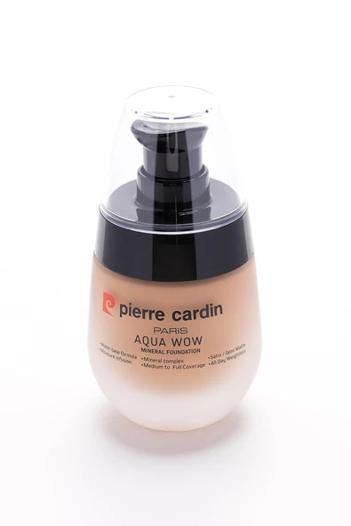Pierre Cardin Aqua Wow Mineralli Su Bazlı Fondöten Rose Skin with Neutral Beige - 6