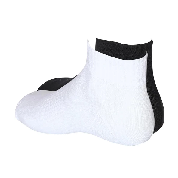 Sportive Patik Corap İnce 2li Siyah-Beyaz - 2