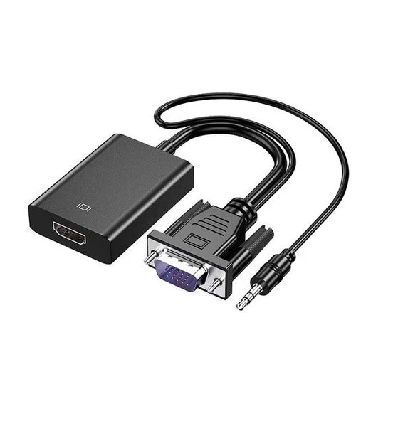 Concord VGA to HDMI CABLE + AUX VGA Dönüştürücü Adaptör HTV - 2