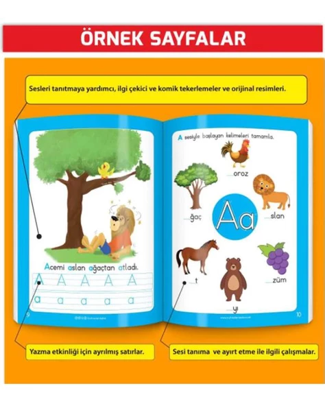 Yaz Sil Komik Alfabe Kitabım 3 ve 6 Yaş Yükselen Zeka - 2