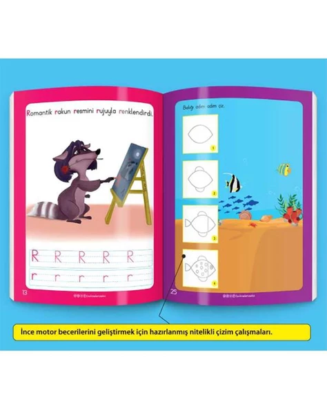 Yaz Sil Komik Alfabe Kitabım 3 ve 6 Yaş Yükselen Zeka - 3