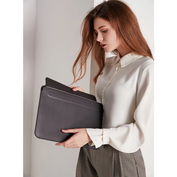 Bilgisayar Çantası Laptop Çantası Macbook Air Pro Kılıf 14-15 inç Deri El Çantası Notebook Çanta Wiwu - 7