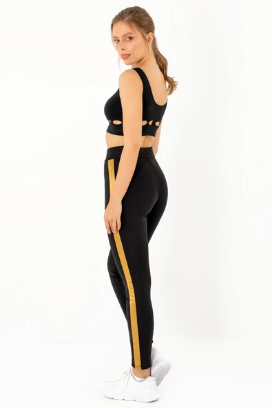 DoReMi Active Sportive Kalın Çizgili Tayt-878 - 5