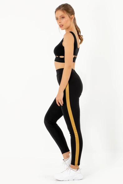 DoReMi Active Sportive Kalın Çizgili Tayt-878 - 8