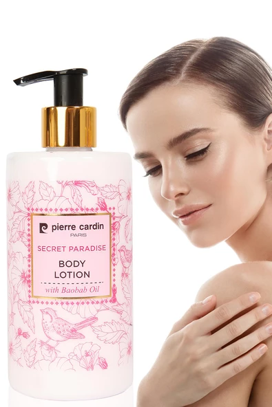 Pierre Cardin Secret Paradise Babobab Yağı İçeren Besleyici ve Nemlendirici Vücut Losyonu - 350 ML - 2