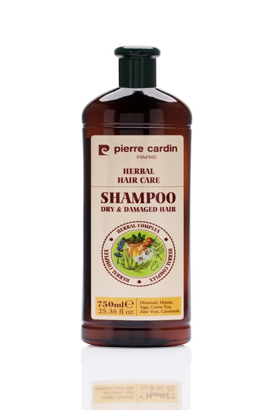 Pierre Cardin Herbal Shampoo For Dry & Damaged Hair 750 ML Bitkisel Şampuan ( Kuru ve Yıpranmış Saçlar) - 6