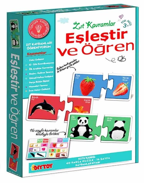 Eşleştir ve Öğren Zıt Kavramlar Diytoy