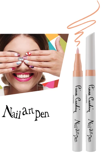 Pierre Cardin Nail Art Pen Tırnak Kalemi - Apricot - Resim 2